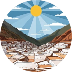 Illustration of the Maras salt ponds